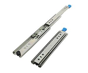 FDQAMLKX Guide per cassetti Resistenti da 120 kg, Larghezza 5 m, Estensione Completa, Guida Scorrevole silenziosa con Cuscinetti a Sfera, Guida per armadi a 3 sezioni, 250 mm, Set da 2 (46 Pollici 11