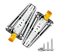 FDQAMLKX Guide per cassetti Resistenti da 900 mm con Serratura, capacità 220 kg, Guide Laterali con Cuscinetti a Sfera in Metallo, Estensione Completa, Guide scorrevoli Lisce, 1 Paio