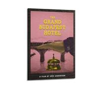 FDRPMHC Stampa artistica da parete su tela, motivo: The Grand Budapest Hotel, per soggiorno, camera da letto, 20 x 30 cm, con cornice