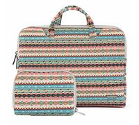 fdsmall 15,6 Zoll Laptop-Hülle, Canvas Computer Bag Case Protective Notebook Case Briefcase Cover Carrying Case Compatible with MacBook Air, MacBook Pro, Tablet PC, Ultrabook, Netbook (rhombus)