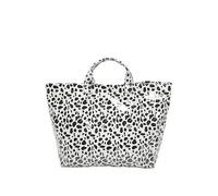 fdsmall Borsa a spalla in PVC Foglia di stampa Tote Bag, borsa di spiaggia in PVC ultra trasparente Borsa cosmetica trasparente grande Borsa impermeabile per le donne (White)
