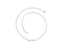 fdsmall Collana araba per le donne, placcata in argento 14k con lettera araba, collana con ciondolo da 16 a 18 pollici gioielli per le donne, 16-18 zoll, acciai inossidabili, Placcato oro