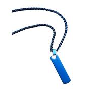 fdsmall Collana con ciondolo per uomo e donna, in acciaio al titanio lucido 3D, per amico fratello gioielli, 24 zoll, Titanio, Placcato oro