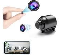 fdsmall Spy Camera 1080P FHD Telecamera di sorveglianza con visione notturna con app Nanny Cam visione notturna movimento allarme attivato telecamera di sorveglianza per interni esterni