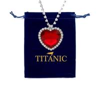 fdsmall Titanic Cuore dell'Oceano Collana Amore Cuore Ciondolo Collana per sempre Ciondolo Zaffiro Cristallo Brillante Zircone Gioielli Regali per le Donne, as show, Metallo, Zaffiro