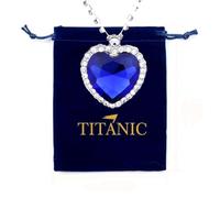 fdsmall Titanic Cuore dell'oceano Collana Amore Cuore Ciondolo Collana per sempre Zaffiro Ciondolo Cristallo Lucido Zircone Gioielli Regali per le Donne