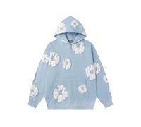 FDTURES 2024 Deni Stampa Coppia alla Moda Autunno E Inverno Schiuma Stampa di Alta qualità in Puro Cotone Looped Felpa con Cappuccio per Lo Sport-color18||M