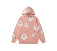 FDTURES 2024 Deni Stampa Coppia alla Moda Autunno E Inverno Schiuma Stampa di Alta qualità in Puro Cotone Looped Felpa con Cappuccio per Lo Sport-color13||S