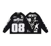 FDTURES 2024 Hellst Primavera/Estate Coppia Stampa Tshirt Autunno Moda High Street Loose Manica Lunga T-Shirt per Uomini E Donne-color12||XL