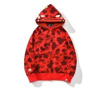 FDTURES 24ss alla Moda BAP Testa di Squalo Coppia Casual Doppio Cappello Camouflage Hoodie-color2||L