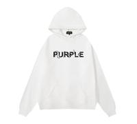 FDTURES 24ss Autunno E Inverno Tendenza Americana Purp Classic Print Versatile Casual Heavyweight Felpa Unisex con Cappuccio-color1||S