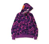 FDTURES 24ss Couple Trendy Hip-Hop Top BAP Youth Casual Camouflage Squalo Ricamo Felpa Sciolta con Cappuccio-color3||M