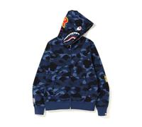 FDTURES 24ss Couple Trendy Hip-Hop Top BAP Youth Casual Camouflage Squalo Ricamo Felpa Sciolta con Cappuccio-color6||S