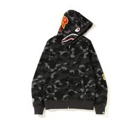 FDTURES 24ss Couple Trendy Hip-Hop Top BAP Youth Casual Camouflage Squalo Ricamo Felpa Sciolta con Cappuccio-color2||L
