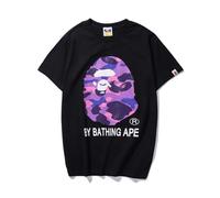 FDTURES 24ss Trendy Casual Top BAP A Lungo Termine Coppia Moda Puro Cotone Doppio Filato Uomo E Donna Casual Sport Manica Corta T-Shirt-color4||M