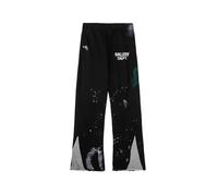 FDTURES 24ss Trendy Galle Disegnato A Mano Inchiostro Splashing Graffiti Che Fanno Vecchi Pantaloni Casual per Gli Uomini E Le Donne High Street Trumpet Pants-color4||M