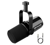 FDUCE Microfono dinamico SL40X XLR per registrazione vocale, podcasting, giochi, live streaming e trasmissione, microfono cardioide interamente in metallo, tecnologia di isolamento vocale - nero