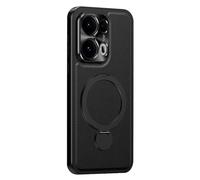 FDUJINH Nero,X9Pro, Custodia Pelle per Oppo Find X9/X9pro, Magnetica Regolabile Anello Supporto Guscio Protezione Fotocamera Anti-Graffio Caso