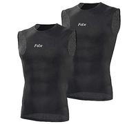 FDX Cool Mesh Base Layer - Gilet da ciclismo estivo da uomo e donna, ultraleggero, traspirante, anti-odore, unisex, per corsa, palestra, allenamento, Nero (2 pezzi)., M