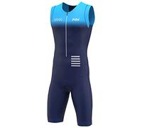 FDX Tuta da ciclismo da uomo, con imbottitura 3D, traspirante, ad asciugatura rapida, tuta da triathlon a maniche corte, per allenamento in bicicletta, top da corsa, abbigliamento da ciclismo, Duo