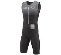 FDX Tuta da ciclismo da uomo, con imbottitura 3D, traspirante, ad asciugatura rapida, tuta da triathlon a maniche corte, per allenamento in bicicletta, top da corsa, abbigliamento da ciclismo, Duo