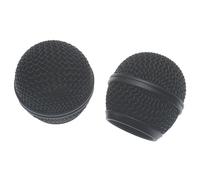 FDXGYH 2pcs Microfono Testa a Sfera Mesh Grill Nero Microfono Griglia Testa Mic Grill Ricambio per Microfoni SM58