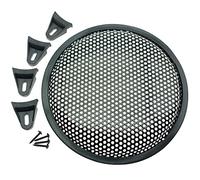 FDXGYH - Set di 2 griglie per altoparlanti in rete metallica, con viti di montaggio, per altoparlanti per auto, 2 pezzi, colore: nero