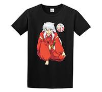 Fdym Male Hero Inuyasha Anime Reunion Party Punk Assemble Splash Ink T-Shirt Black S