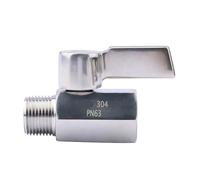 FDYZCIYI Mini valvola a Sfera in Acciaio Inox SU304 1/8 1/4 3/8 1/2 3/4 / 1 NPT Filettatura Interna valvola a Sfera a Due Vie(NPT-Male TO Female,3/4inch)