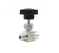 FDYZCIYI Valvola a Spillo di Arresto del Controllo del Flusso in Acciaio Inossidabile SS304 con Diametro uguale Femmina-Maschio NPT 1/8" 1/4" 3/8" 1/2"(G3/8)