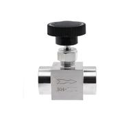 FDYZCIYI Valvola a Spillo di Arresto del Controllo del Flusso in Acciaio Inossidabile SS304 con Filettatura Interna di uguale Diametro da 1/8" 1/4" 3/8" 1/2" NPT(1/8 inch)