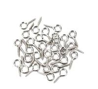 FDzkrtvm Mini Ganci ad Occhiello a Vite, 300EyePins Ganci Occhielli Vite Filettata in Acciaio Inossidabile Accessori for Gioielli Multicolor 8-10mm(300PCS Silver,8mm)