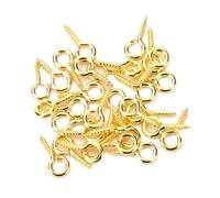 FDzkrtvm Mini Ganci ad Occhiello a Vite, 300EyePins Ganci Occhielli Vite Filettata in Acciaio Inossidabile Accessori for Gioielli Multicolor 8-10mm(300PCS Gold,10mm)
