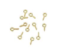 FDzkrtvm Mini Ganci ad Occhiello a Vite, Mini perni a Vite in Acciaio Inossidabile Ganci Fermagli 4x8mm Creazione di Gioielli Multicolori(Gold)