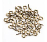 FDzkrtvm Mini Ganci ad Occhiello a Vite, Perni con Occhiello a Vite in Acciaio Inossidabile Multicolore 8x4mm/9x4mm 200/400/600/800 Pezzi(Bronze,800pcs)