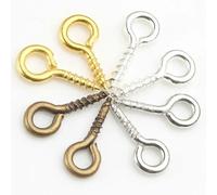 FDzkrtvm Mini Ganci ad Occhiello a Vite, Perni con Occhiello a Vite in Acciaio Inossidabile Multicolore 8x4mm/9x4mm 200/400/600/800 Pezzi(Mix,200pcs)