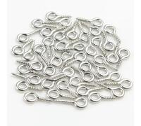 FDzkrtvm Mini Ganci ad Occhiello a Vite, Perni con Occhiello a Vite in Acciaio Inossidabile Multicolore 8x4mm/9x4mm 200/400/600/800 Pezzi(White K,400pcs)