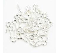 FDzkrtvm Mini Ganci ad Occhiello a Vite, Perni con Occhiello a Vite in Acciaio Inossidabile Multicolore 8x4mm/9x4mm 200/400/600/800 Pezzi(Silver,600pcs)