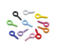FDzkrtvm Mini Ganci ad Occhiello a Vite, Perni e Ganci a Vite Piccoli in Lega di Zinco, Dimensioni Multiple Multicolori for la creazione Gioielli(Mix Color,5x10mm 100pcs)
