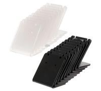 FDzkrtvm Schede espositive per orecchini e collane, Schede espositive for orecchini Nero, bianco acrilico a forma di L Rec(Black)