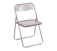 FDzkrtvm Sedia pieghevole in acrilico trasparente, Sedia pieghevole in acrilico, sedia impilabile in for soggiorno camera da letto multicolore(Pink)