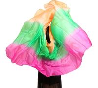 FDzkrtvm Velo Viso di Danza del Ventre in Seta | Danza del ventre multicolore di varie dimensioni: velo for il viso