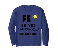 Fe en vez de Miedo Camisetas cristianas para Regalo Maglia a Manica