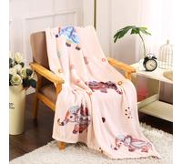 FE, ESPERANZA, AMOR, HOGAR, DECORACI N, Manta de terciopelo polar con dise o tropical de verano (127 x 152 cm) - Elefante ne n