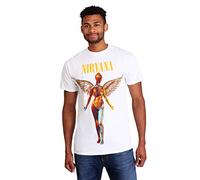 FEA Nirvana T-Shirt da Donna in Utero Aberdeen, Bianco, M