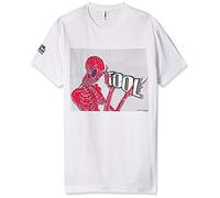FEA Tool Adult Short Sleeve T-Shirt, Bianco/Rosso Skele, S Uomo