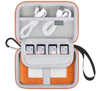 Feacan Custodia rigida per disco rigido esterno LaCie Rugged Mini/Rugged/Thunderbolt USB-C HDD portatile 1TB 2TB 4TB 5TB custodia da viaggio custodia protettiva con slot per scheda SD (solo custodia