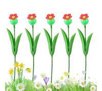 Feader Di Colibrì Esterno 5 × A - Mangiatoia Degli Uccelli | Con Falso Design Dei Fiori | Resistente Alle Intemperie | Stazione Di Cibo E Acqua Fauna Selvatica | Ottimo Per I Parchi | Giardini |