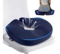 Feagar Cuscino Coxis Emorroidi in Memory Foam Cuscino Sedia Ufficio e Auto Driver Antidecubito con Anello Regolabile, Alleviare la pressione del coccige e Sciatica