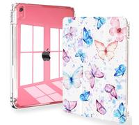 Feams Custodia per iPad (A16) 11a generazione 11 pollici 2025, iPad 10a generazione 10,9 pollici 2022, custodia sottile per iPad A16 custodia posteriore trasparente con portapenne e spegnimento